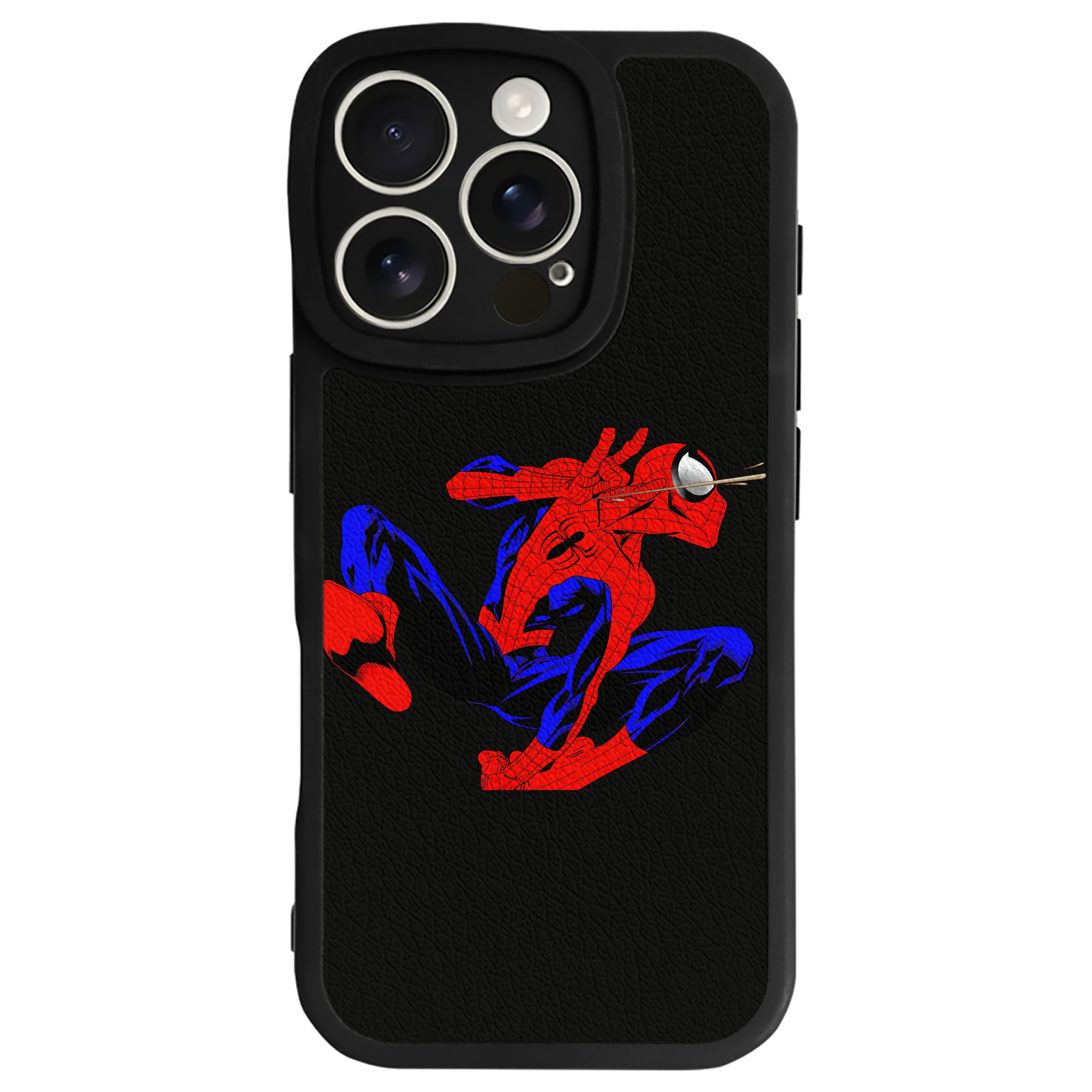 （画像用） Spider Man スパイダーマン 【iPhone 16シリーズ対応】シリコンスマホケース（レザー調） 材質：シリコン